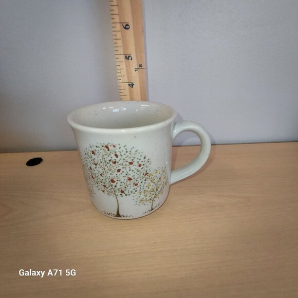 Otagiri Speckled Stoneware Fruit Tree Japan Hand-Painted Mug Cup Latte Espresso - Picture 9 of 9